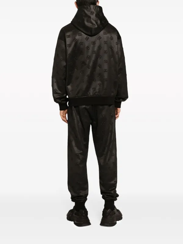 パーカー・フーディ Dolce & Gabbana Embossed Logo Print Cotton Sweatshirt Dolce & Gabbana logo-embossed Jersey Hoodie | Black | FARFETCH