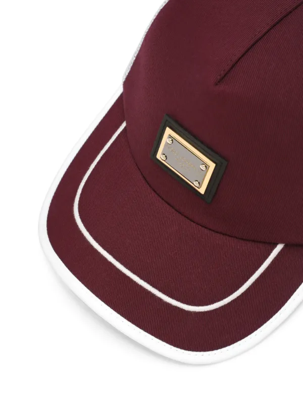 Dolce & Gabbana logo-plaque mesh-panel Cap | Red | FARFETCH