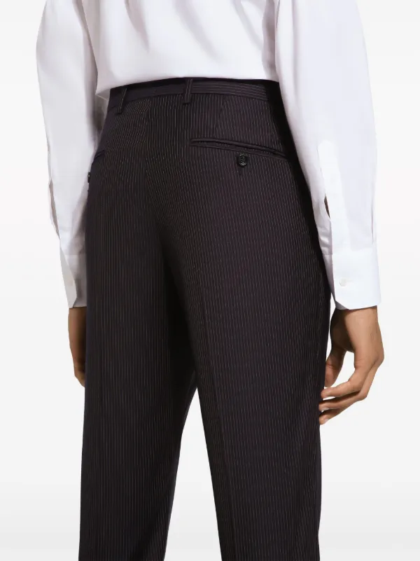 Dolce & Gabbana ストライプ ツーピース ダブルスーツ | ブラック