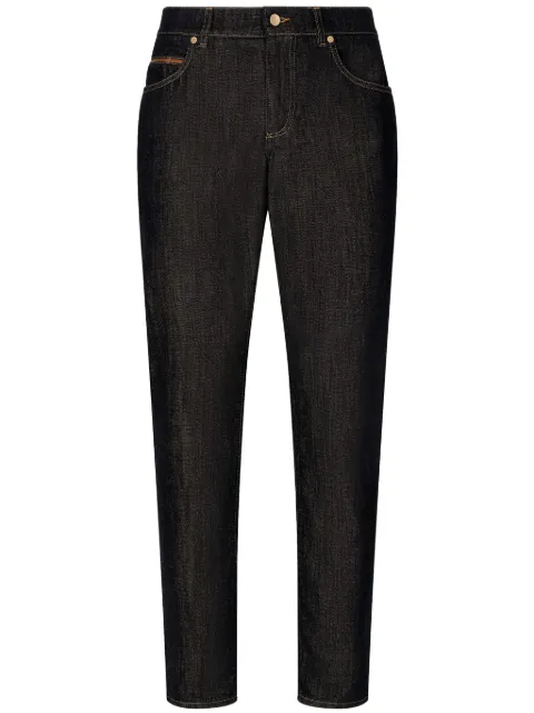 Dolce & Gabbana Straight-Leg-Jeans mit Logo-Schild