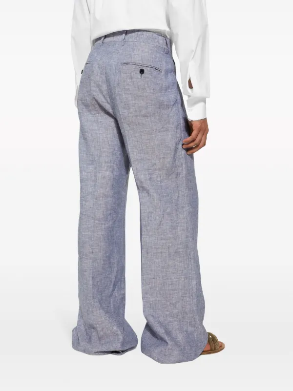 Dolce&Gabbana グレー パンツ Dolce & Gabbana リネン ストレートパンツ | グレー | FARFETCH JP