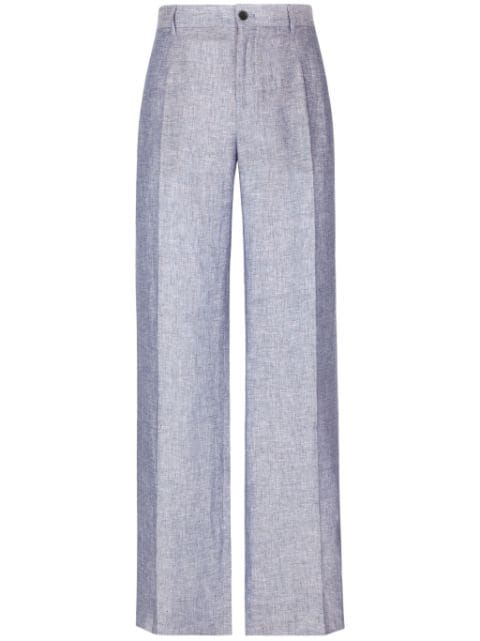 Dolce & Gabbana pantalon en lin à coupe droite