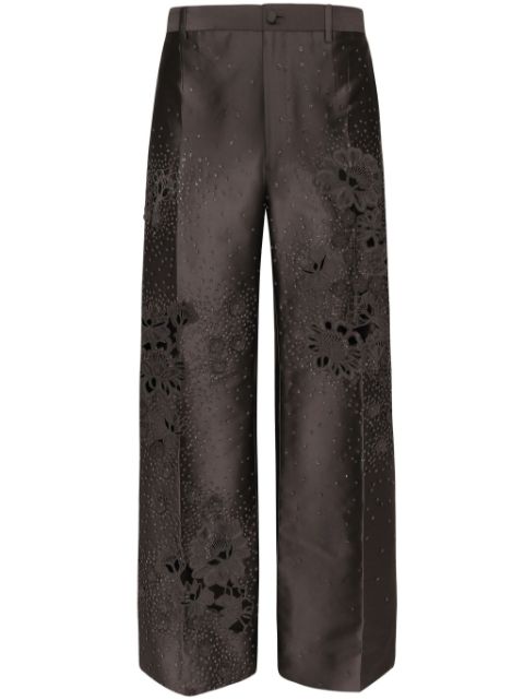 Dolce & Gabbana pantalon à ornements strassés