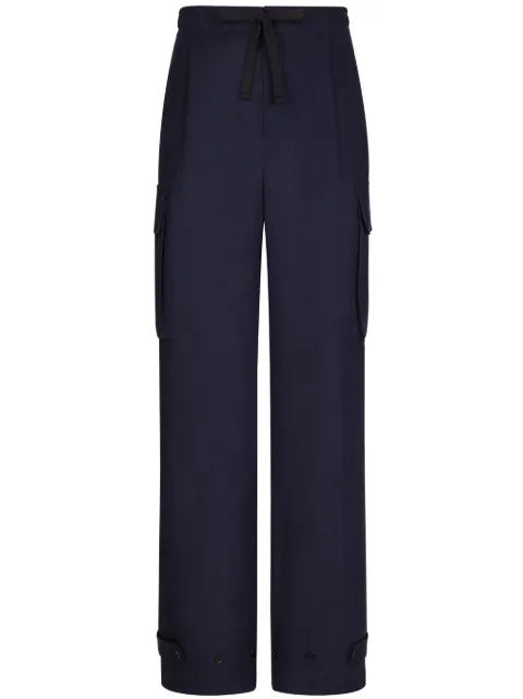 Dolce & Gabbana mid-rise linen cargo trousers