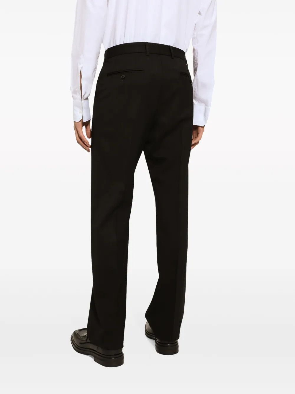 Shop Dolce & Gabbana Tailored Straight-leg Trousers In Black