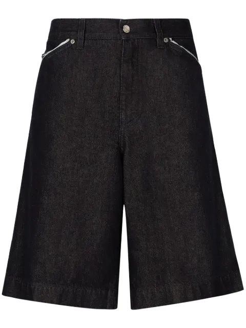 Dolce & Gabbana logo-plaque denim bermuda shorts
