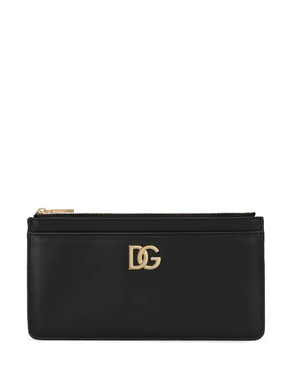 VIP【関税送料無料】希少 DOLCE & GABBANA BLACK LEATHER WALLET Dolce & Gabbana Black Leather Men's Wallet
