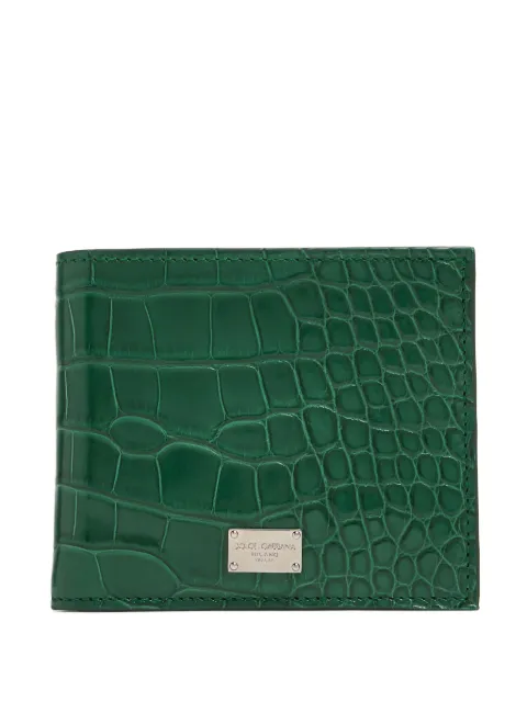 Dolce & Gabbana crocodile-embossed bifold wallet
