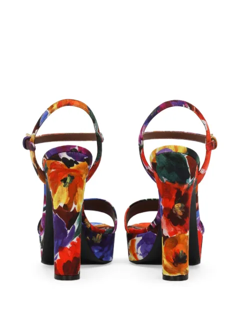 Dolce & Gabbana floral-print platform sandals CR1686AR422 - 2