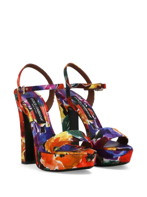 Dolce & Gabbana floral-print platform sandals CR1686AR422 - 1