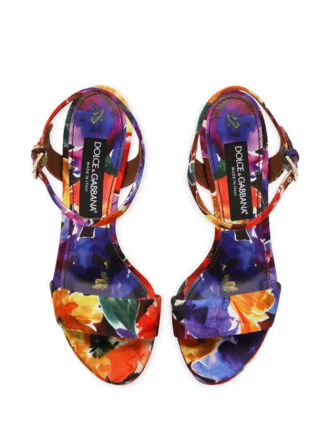Dolce & Gabbana floral-print platform sandals CR1686AR422 - 3