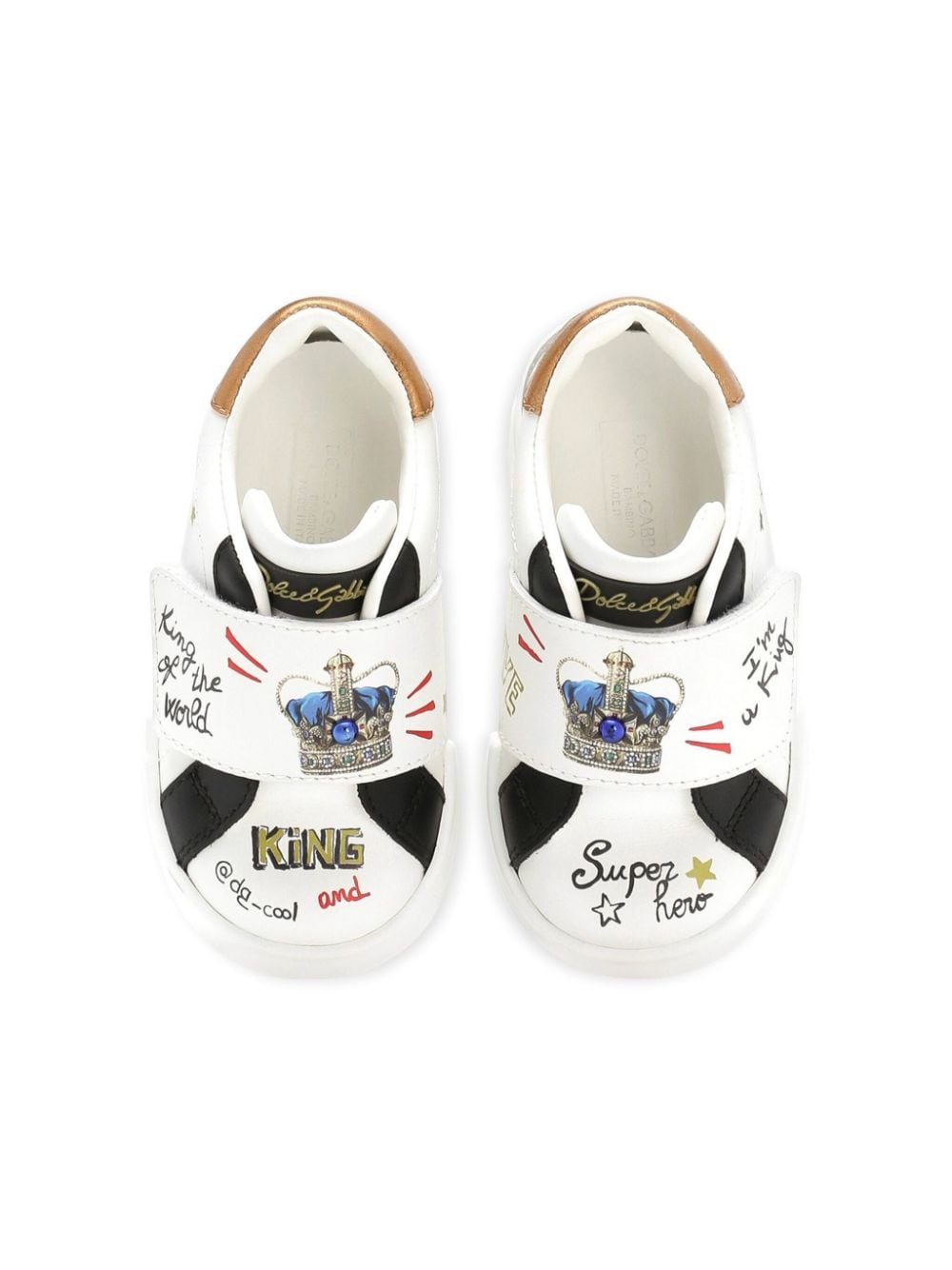 Shop Dolce & Gabbana Printed Portofino Sneakers In White
