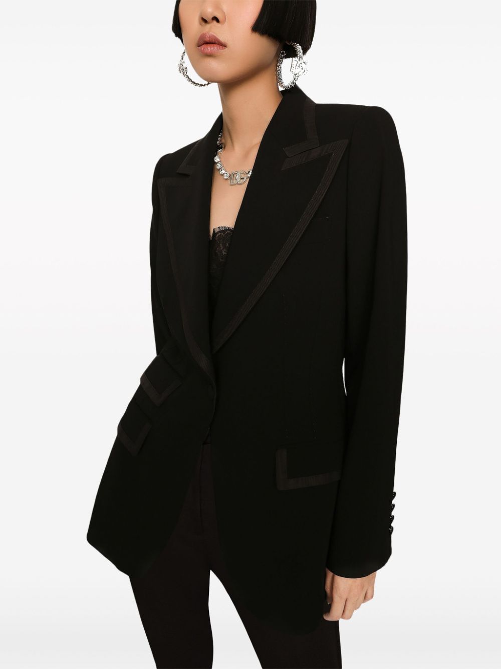 Shop Dolce & Gabbana Peak-lapels Single-breasted Blazer In Black