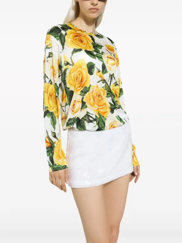 Dolce & Gabbana sequin-embellished Miniskirt | White | FARFETCH
