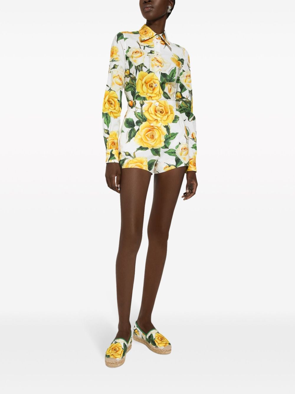 Dolce & Gabbana Overhemd met bloemenprint Wit