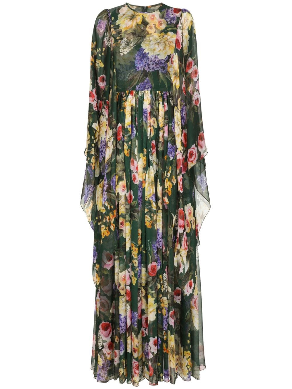 Dolce & Gabbana Maxi-jurk met bloemenprint Groen