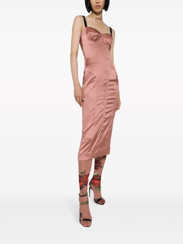 dolce and gabbana pink silk dress Long silk dress in PINK for Women