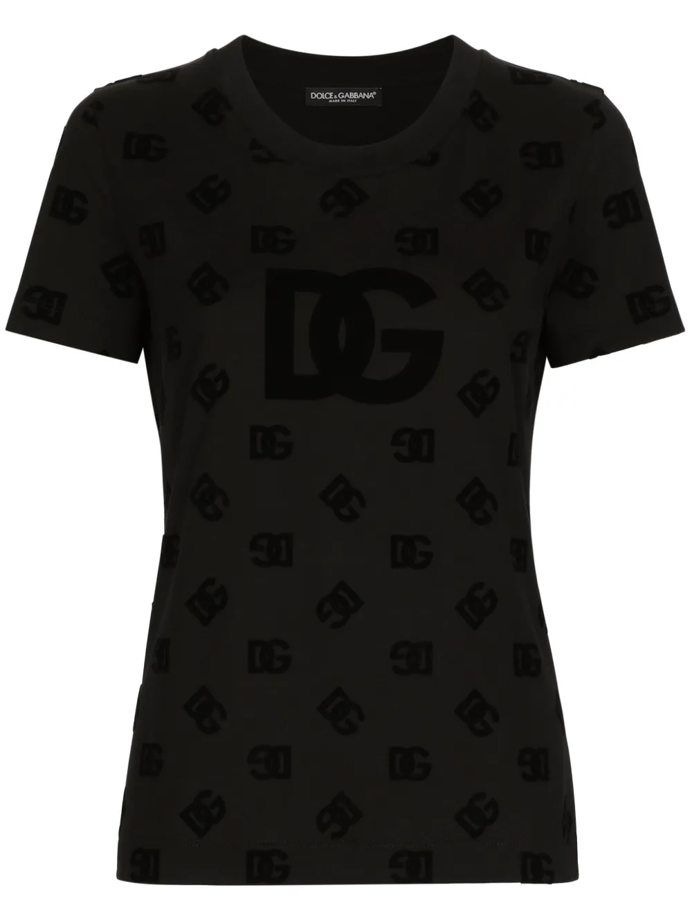 Dolce & Gabbana T-shirt met logoprint Zwart