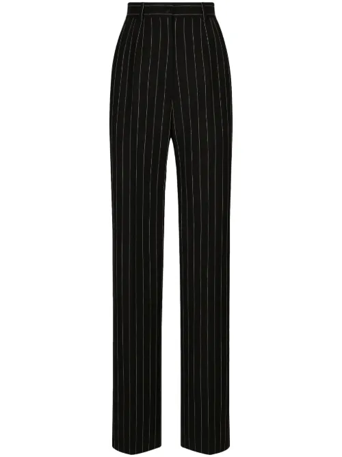 Pantalon rayé à taille haute - Dolce & Gabbana - Modalova