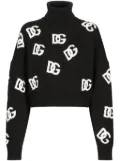 Dolce & Gabbana intarsia-knit logo virgin wool jumper - Black
