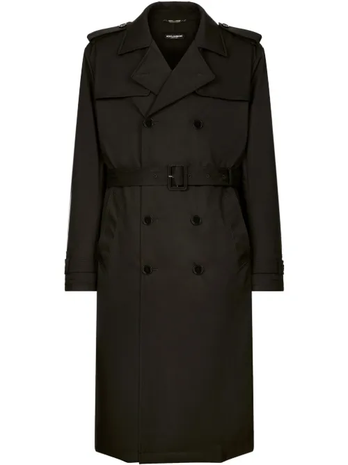 Trench ceinturé à boutonnière croisée - Dolce & Gabbana - Modalova