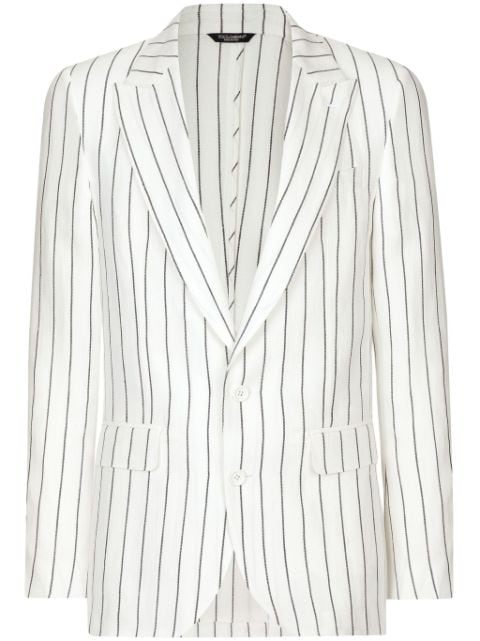 Dolce & Gabbana striped linen blazer