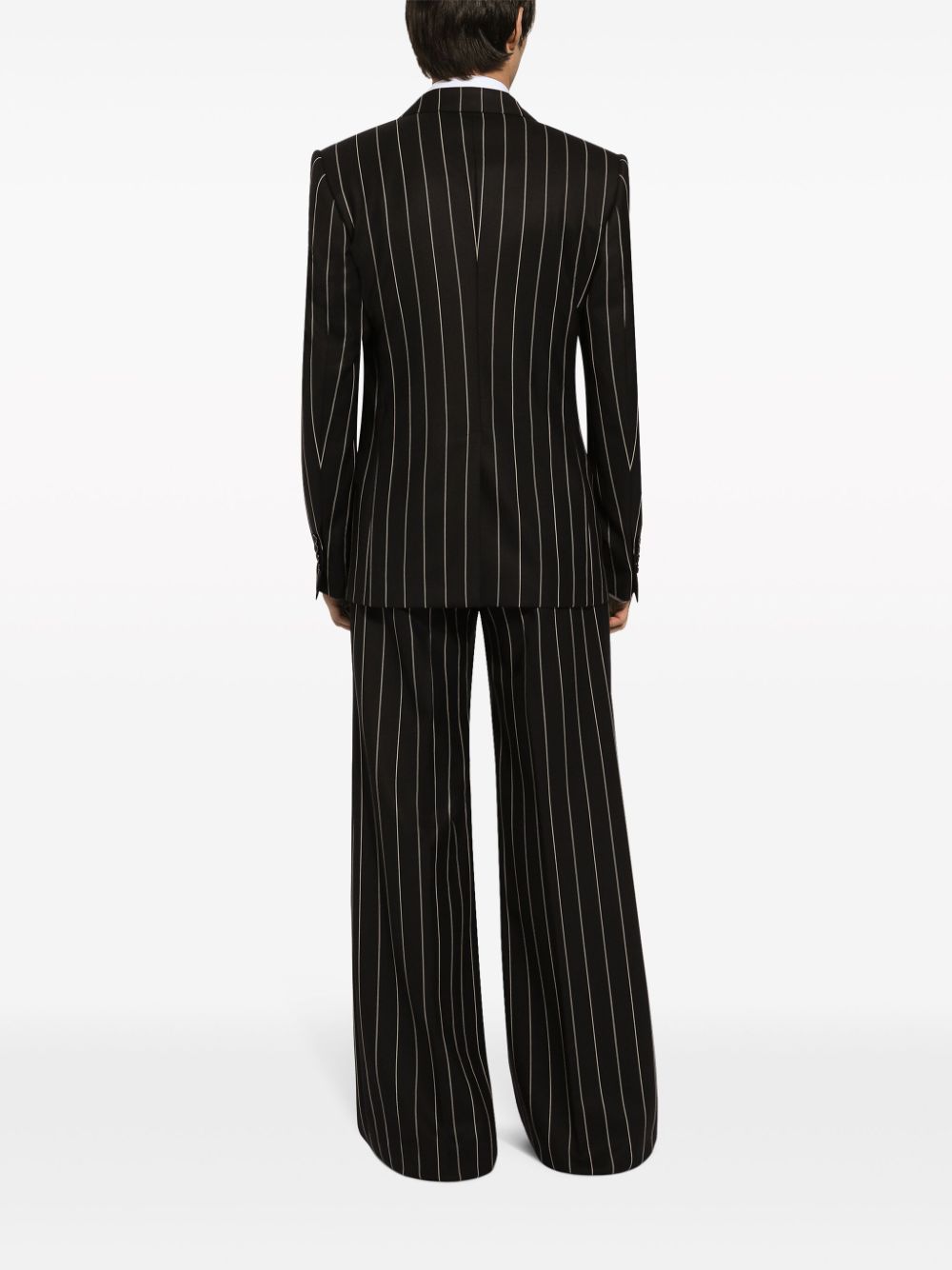 Shop Dolce & Gabbana Pinstripe-pattern Wool Blazer In Black