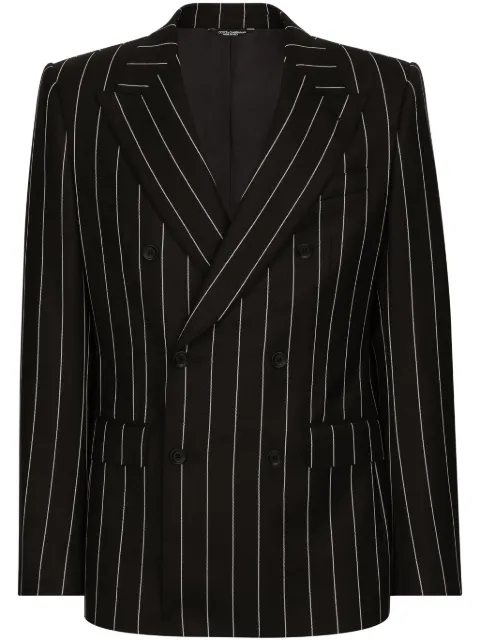 Dolce & Gabbana pinstripe-pattern wool blazer