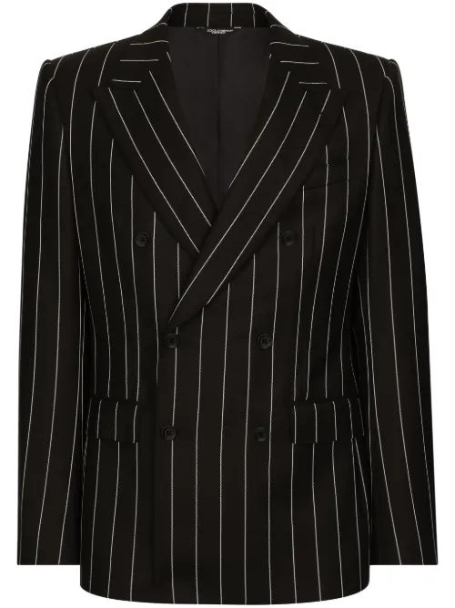 Blazer en laine à fines rayures - Dolce & Gabbana - Modalova