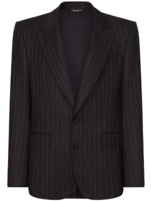 dolce&gabbana ストライプ セットアップ ジャケット パンツ 黒 Dolce & Gabbana ピンストライプ ジャケット | ブラック | FARFETCH JP