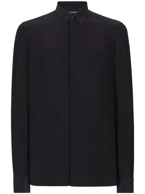 Chemise en soie à manches longues - Dolce & Gabbana - Modalova