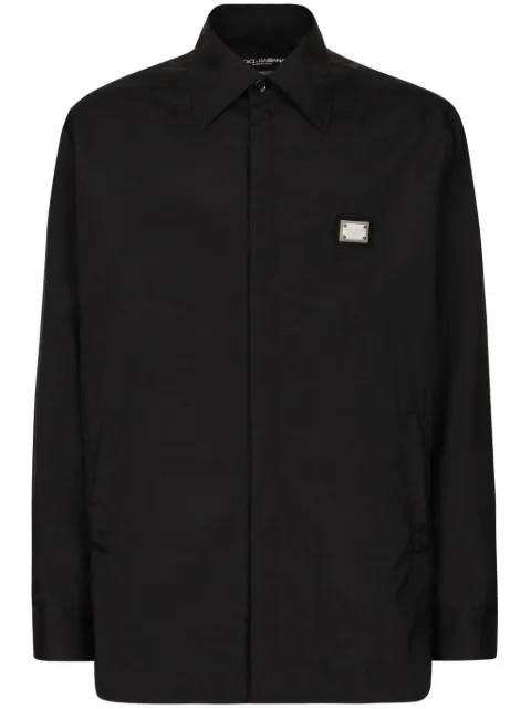 Dolce & Gabbana logo-plaque shirt jacket