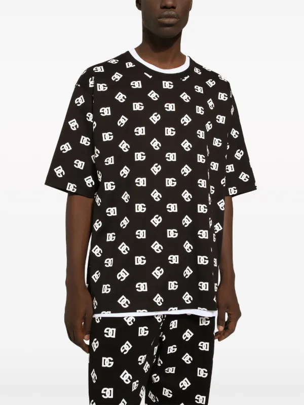Tシャツ・カットソー DAKS Black European Imported Leather Louis Embo DD Pattern D Double D Embossed T-Shirt - Black – DIVERSUS OFICIAL