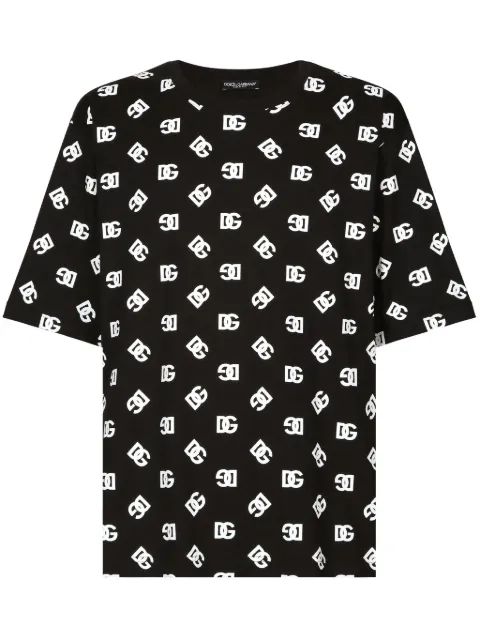 Dolce & Gabbana monogram-print cotton T-shirt