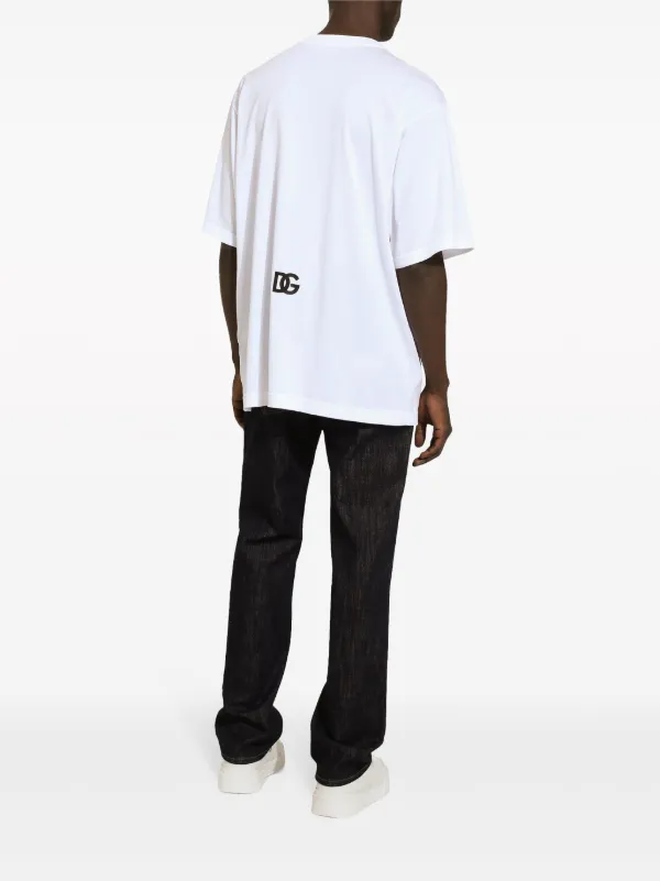 ★DOLCE&amp;GABBANA  コットン100%Tシャツ★ Cotton T-shirt with embroidery in Multicolor for Men
