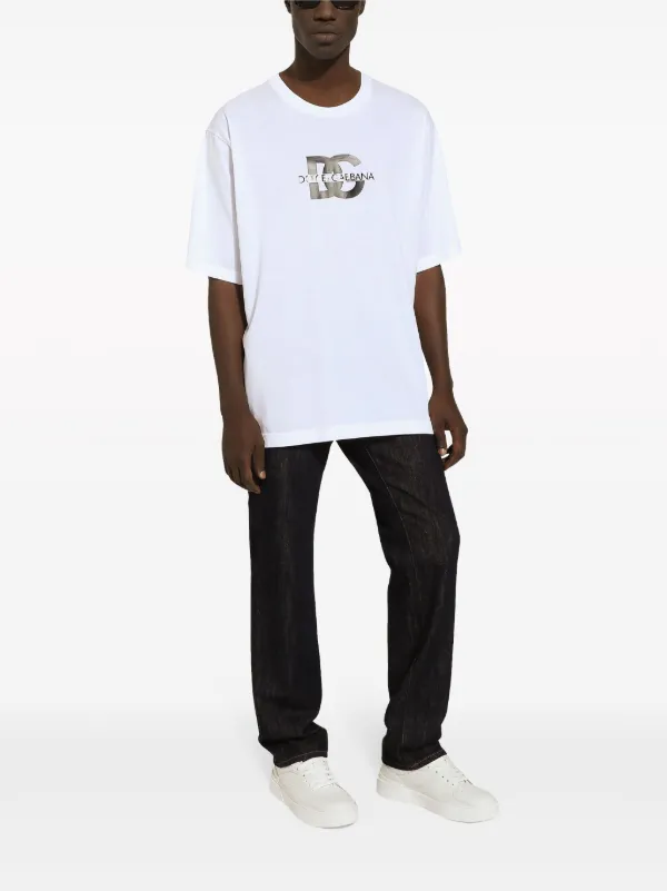 Dolce & Gabbana logo-print Cotton T-shirt | White | FARFETCH SG
