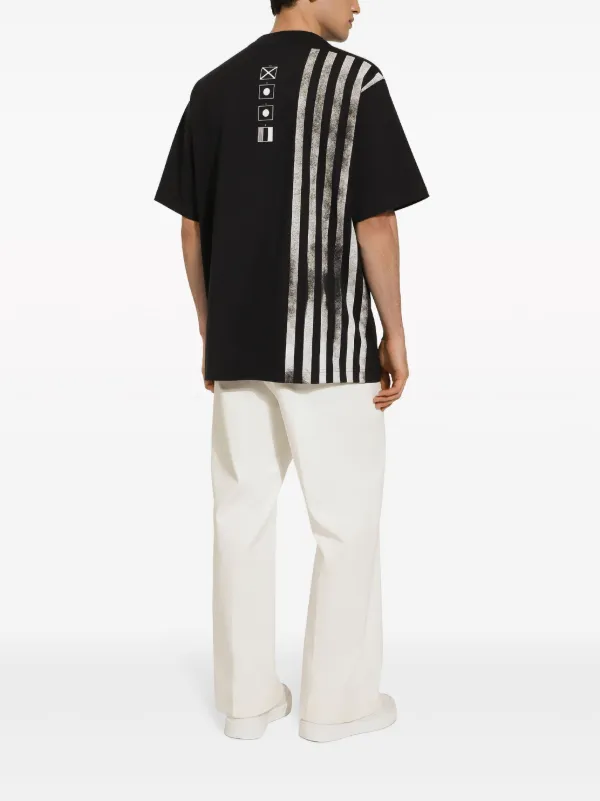 Tシャツ・カットソー Dolce & Gabbana Striped t-shirt Dolce & Gabbana stripe-print Cotton T-shirt | Blue | FARFETCH JO