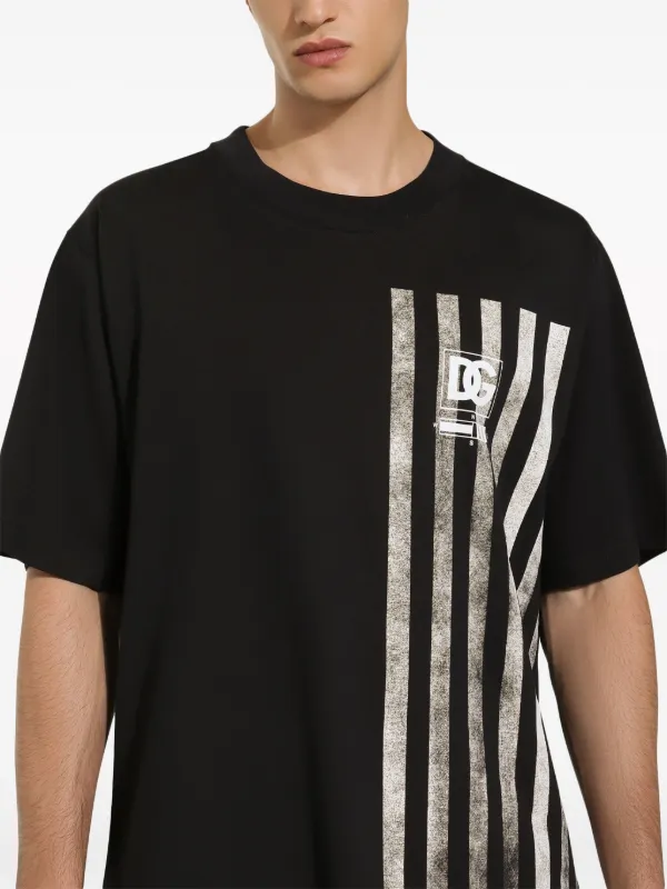 Tシャツ・カットソー Dolce & Gabbana Striped t-shirt Dolce & Gabbana stripe-print Cotton T-shirt | Blue | FARFETCH JO