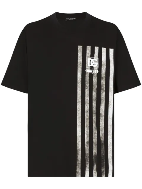 Dolce & Gabbana playera con rayas estampadas