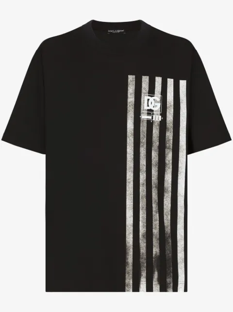 Dolce & Gabbana stripe-print cotton T-shirt