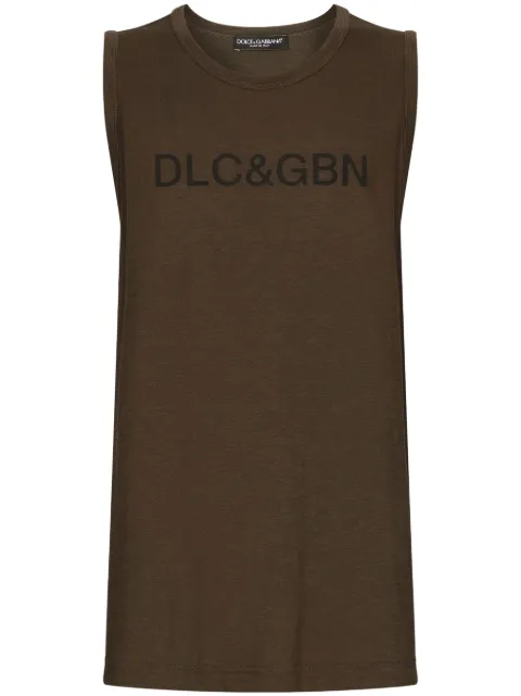 Dolce & Gabbana logo-print cotton tank top