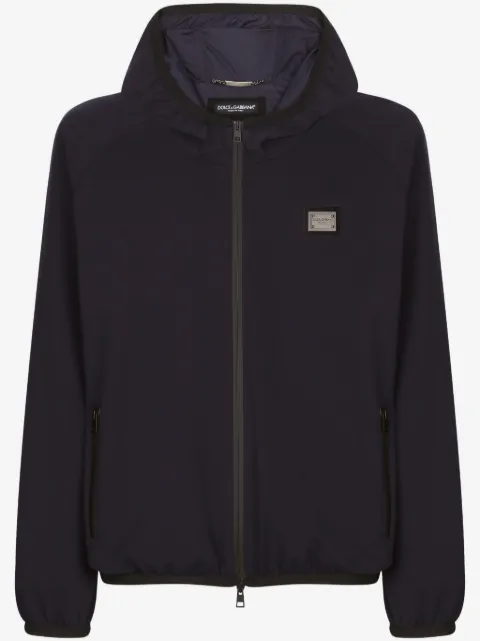 Dolce & Gabbana logo-plaque hooded jacket