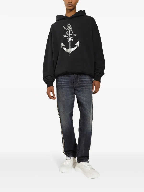 【国内正規品】DOLCE & GABBANA ドルガバ　ロゴ黒パーカー Dolce & Gabbana ロゴ パーカー | ブラック | FARFETCH JP
