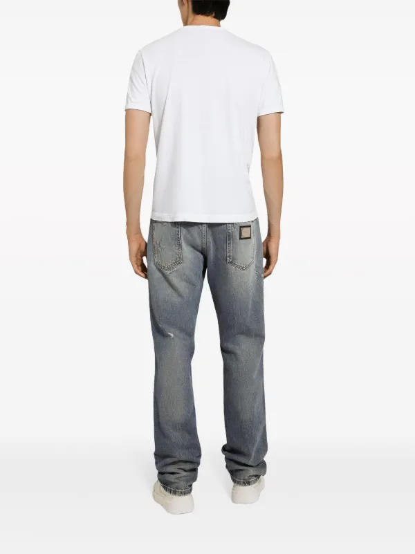 【関税＆送料込み】Dolce & Gabbana Loose Jeans Light blue wash loose stretch jeans in Multicolor for Men