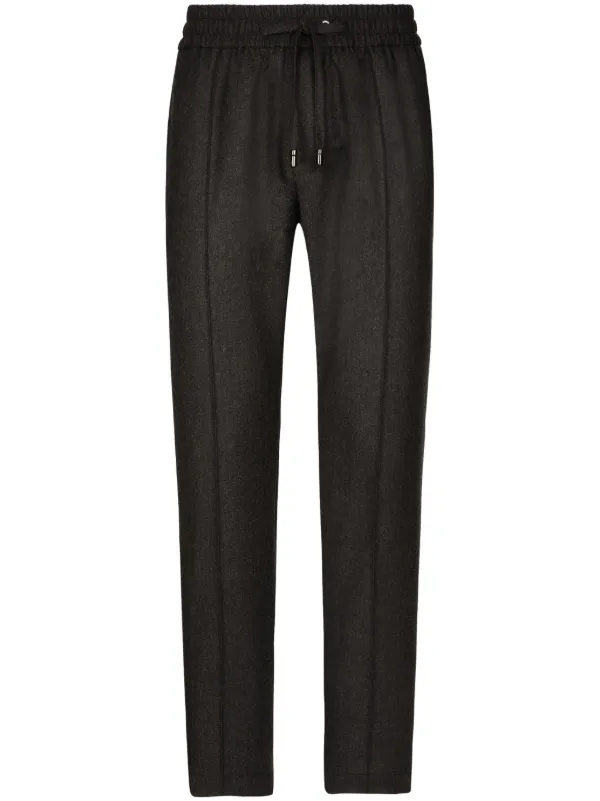 Dolce Gabbana straight leg Wool Track Pants Grey FARFETCH IE