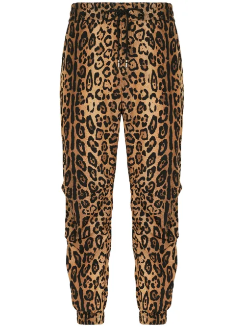 Pantalon de jogging à imprimé léopard - Dolce & Gabbana - Modalova