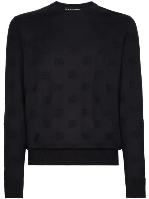 Dolce & Gabbana suéter tejido con logo en intarsia 
