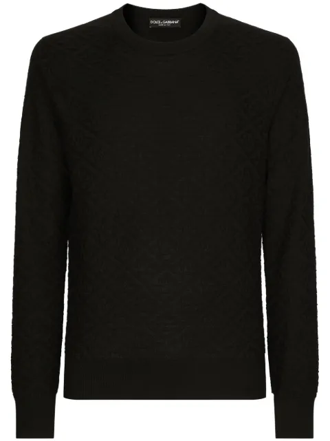 Dolce & Gabbana diamond-pattern silk jumper