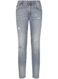 Dolce & Gabbana slim-cut logo-patch jeans - Blue