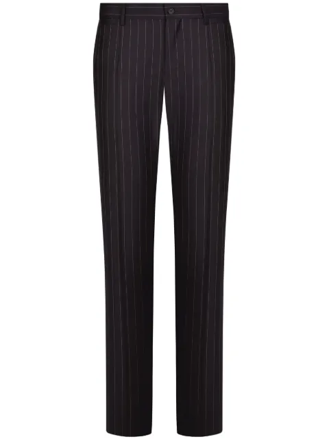 Dolce & Gabbana pantalones de vestir con rayas diplomáticas estampadas